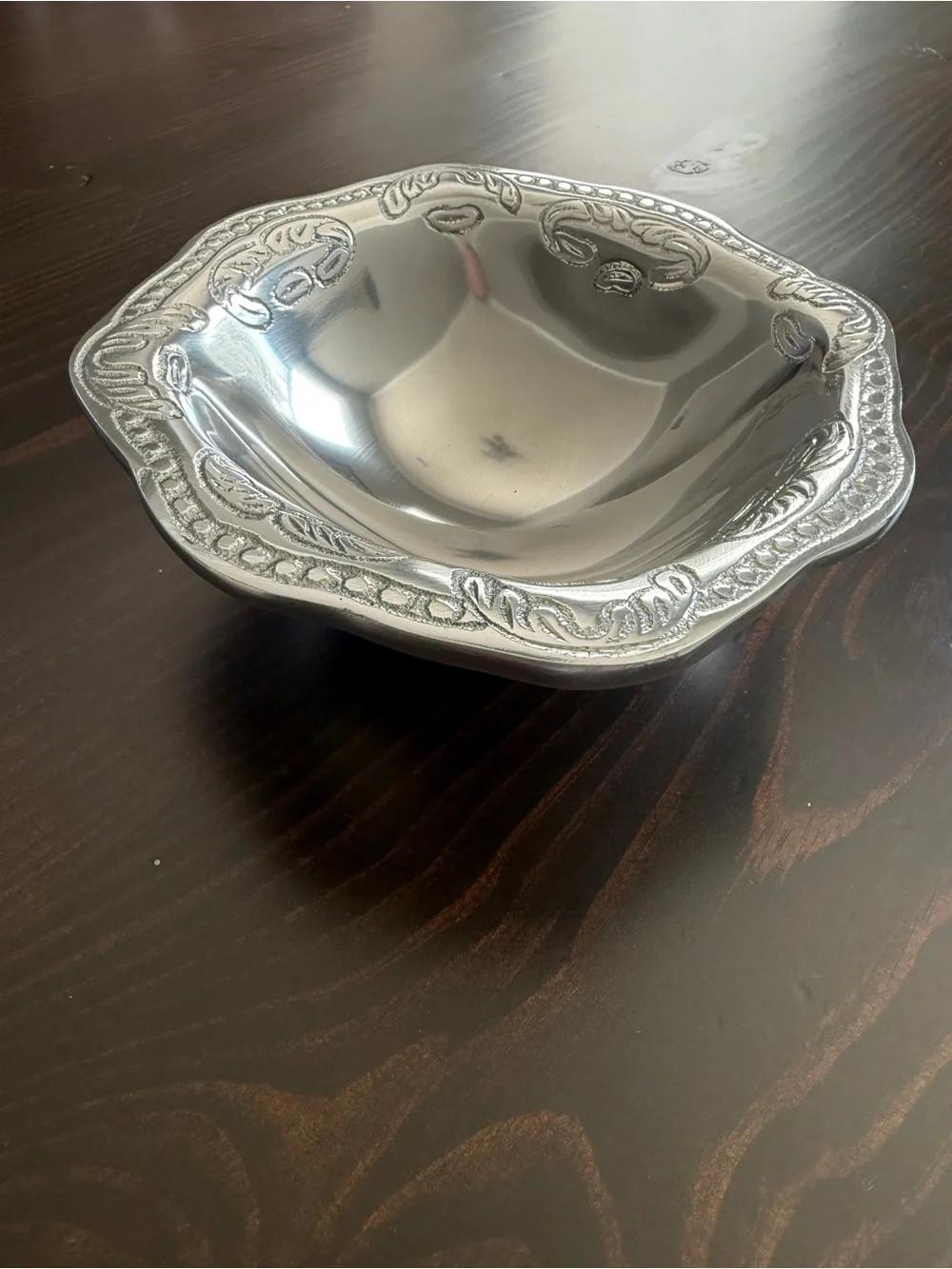 Silver Plated Decorative Serving Bowl - Elegant Home Dining Accent